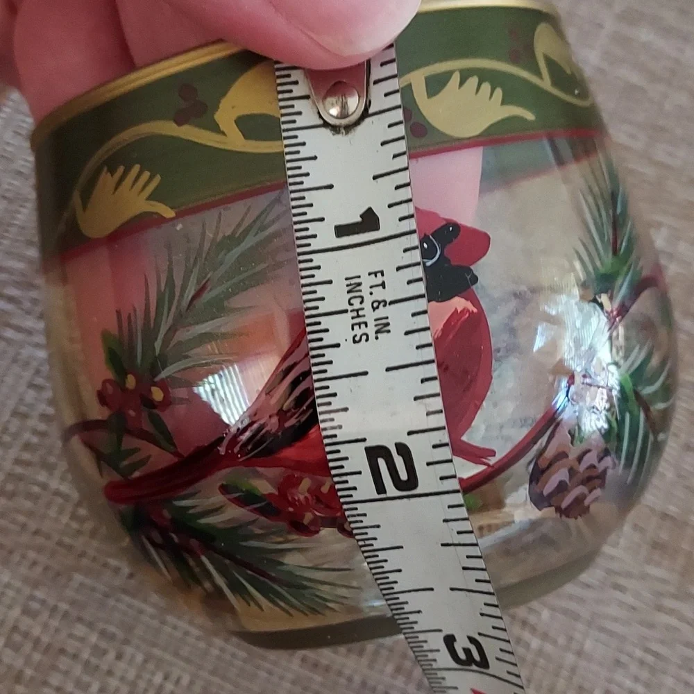 Votive cups 4 piece cardinal spruce design - Picture 3 of 6